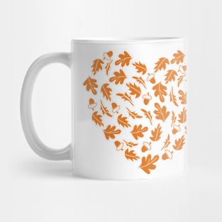 Fall Leaves Heart Autumn Mug